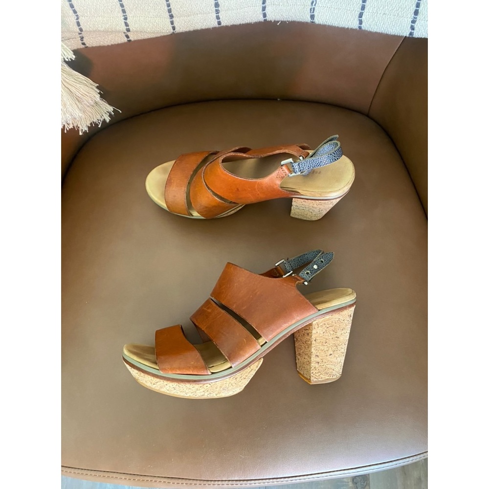 Rag & bone folsom leather stacked heel sandal